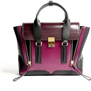 3.1 Phillip Lim Pashli Tri-Color Smooth Leather Medium Pashli Satchel Bag